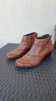 Caprice Stiefeletten cognac, Leder, Größe 7/40.5 Leipzig - Schönefeld-Abtnaundorf Vorschau