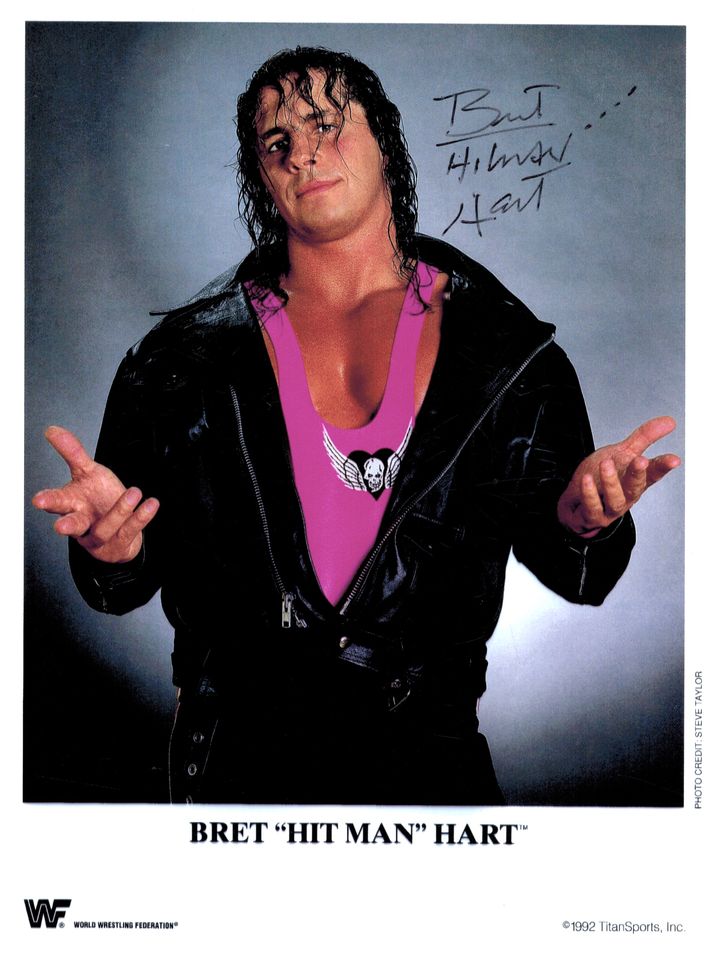 BRET "HITMAN" HART > original handsigniert auf Foto 15x20cm (74) in Schrobenhausen