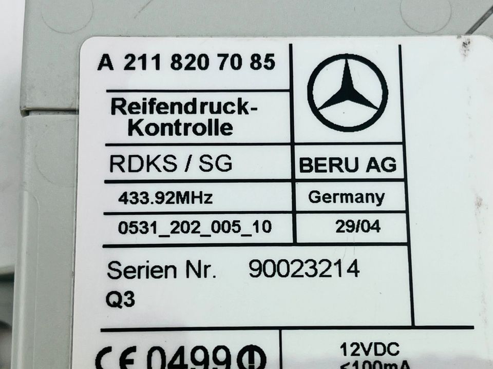 Mercedes Benz W211 Steuergerät Reifendruck Kontrolle A2118207085 in Bad Doberan