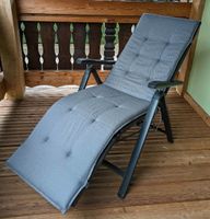 Relaxliege Garten Balkon mit Auflage Stuhl verstellbar grau Thüringen - Bad Langensalza Vorschau