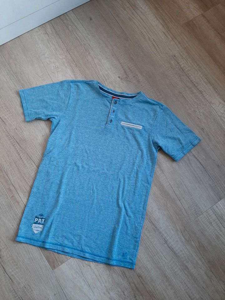 T-Shirts TOP Gr 164 S.Oliver C&A blau neongelb Paket in Müden