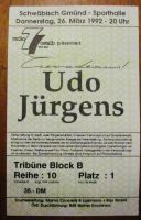 Udo Jürgens, 1 Konzert-Ticket, Schwäbisch Gmünd 26.März 1992 Baden-Württemberg - Schwäbisch Gmünd Vorschau
