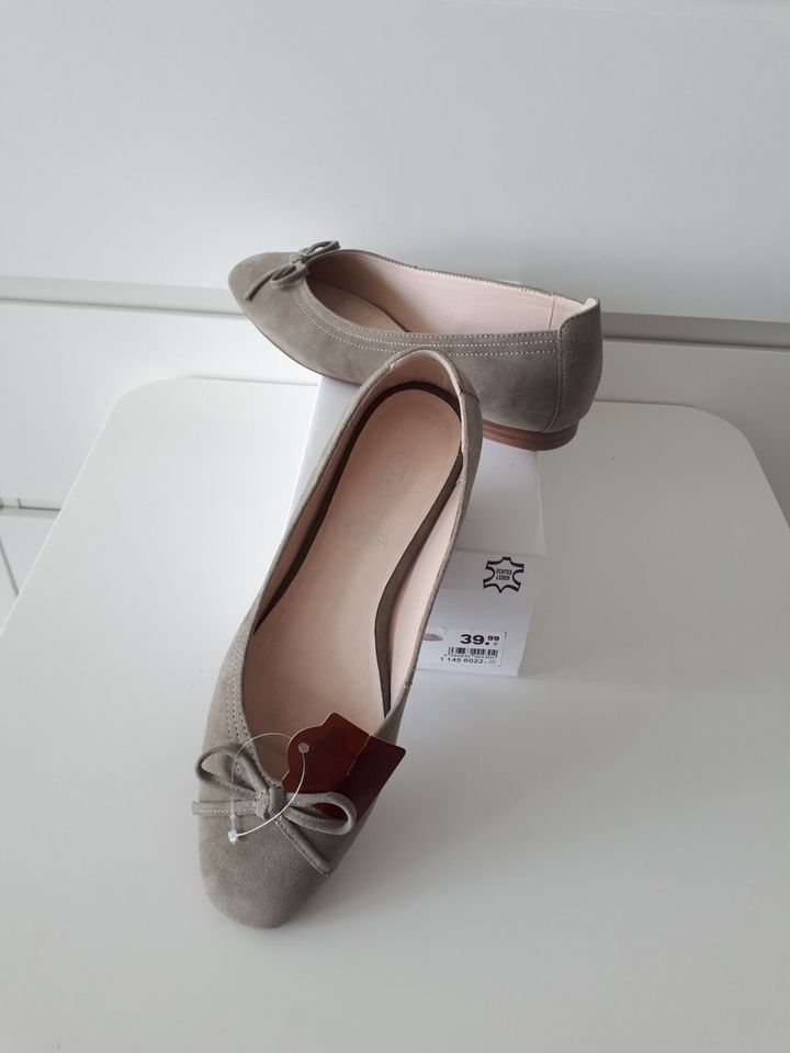 NEUE Ballerina - Echtleder - Gr.39 Farbe- taupe in Ludwigshafen