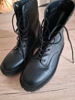 Schnürboots Boots Schnürstiefel Stiefelette schwarz Gr. 38 Thüringen - Walpernhain Vorschau