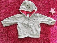 Sweatjacke Baby Club grau-pink Herzen Gr. 68 Bayern - Barbing Vorschau