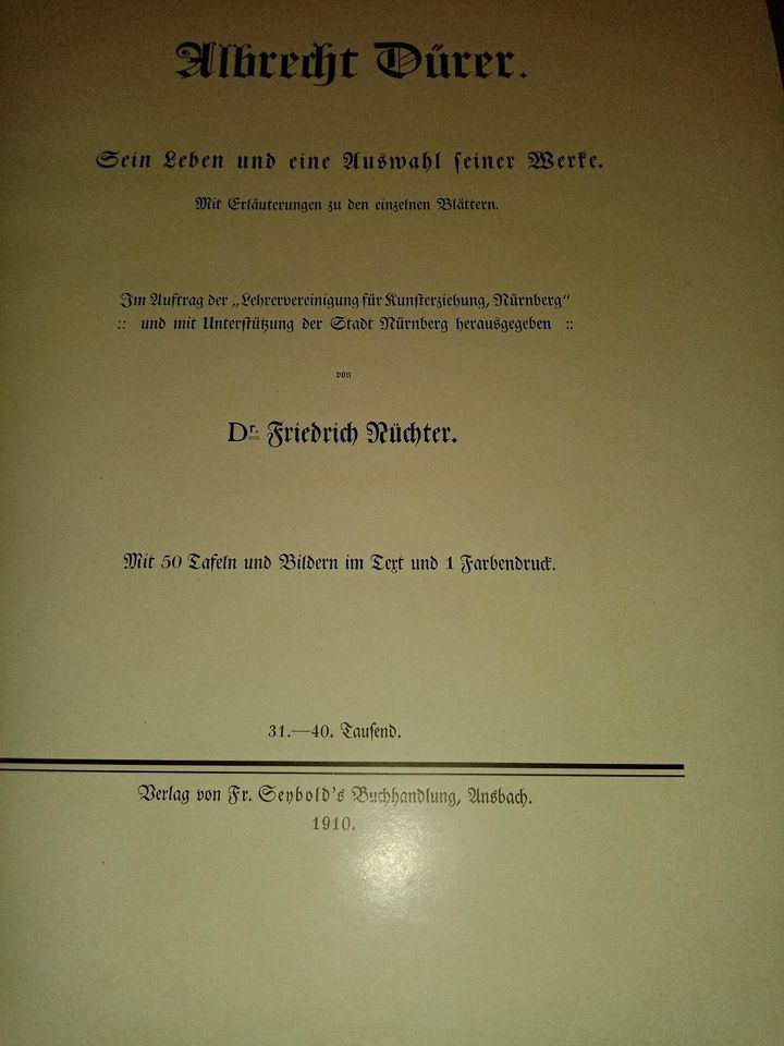 123 Jahre alt, Albrecht Dürer von 1910 in Stadtoldendorf