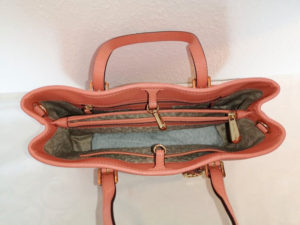 NEUE Michael Kors Jet Set Travel Handtasche Grapefruit Saffiano in Recklinghausen