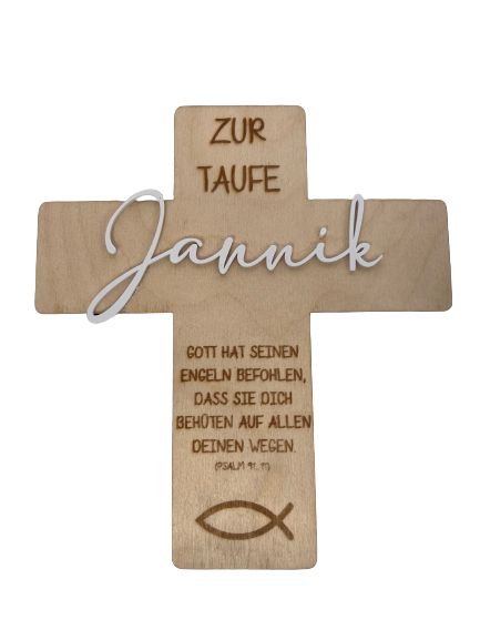 Taufkreuz mit Name personalisiert Taufe Taufgeschenk/ 20,00€* in Monheim