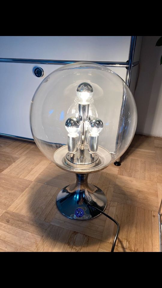 Lampe, Tischlampe, Glas, Kugel, Space age, Mid Century, Vintage in Barsbüttel