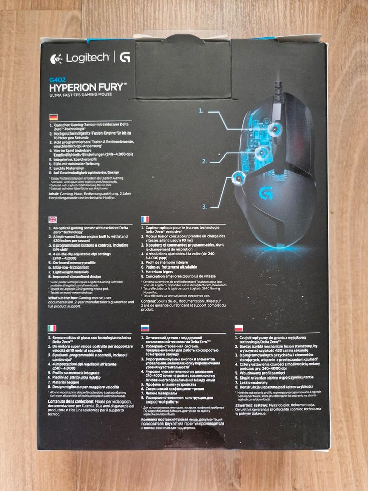 Logitech G402 Hyperion Fury | optische Gaming-Maus mit RGB | OVP in München