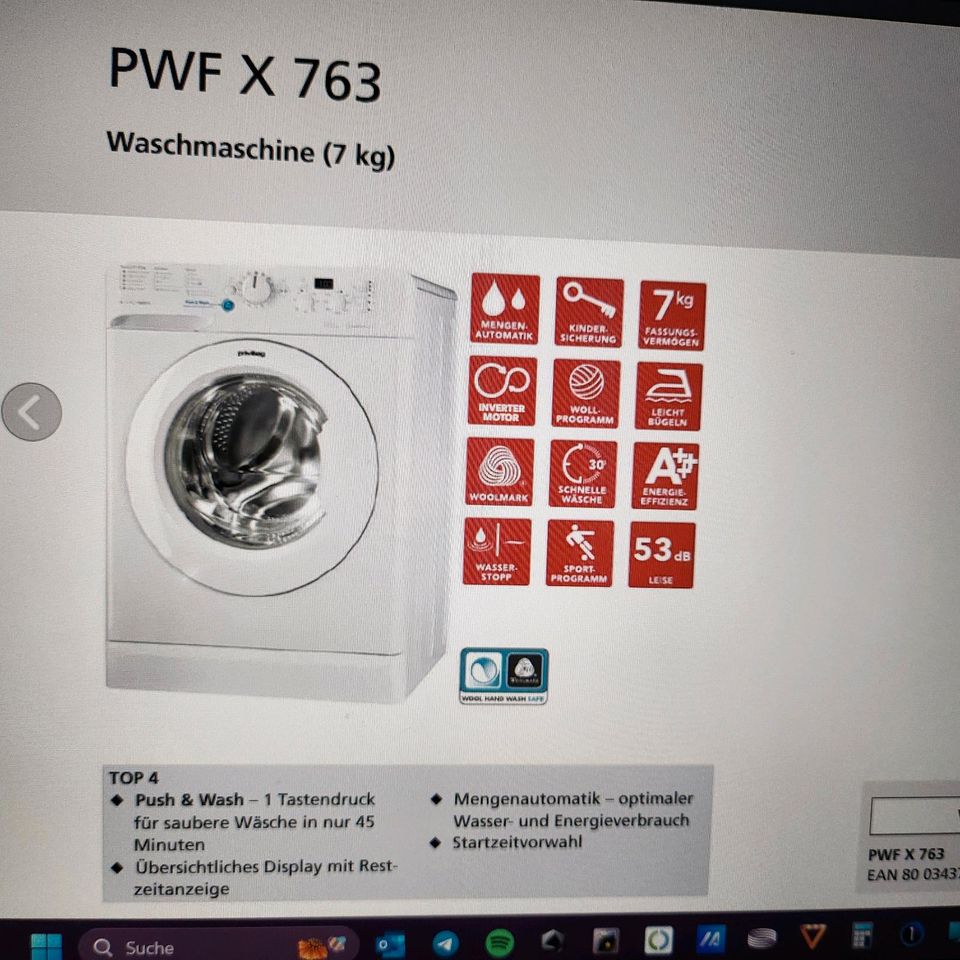 Privileg PWF X 763 Waschmaschine in Halle