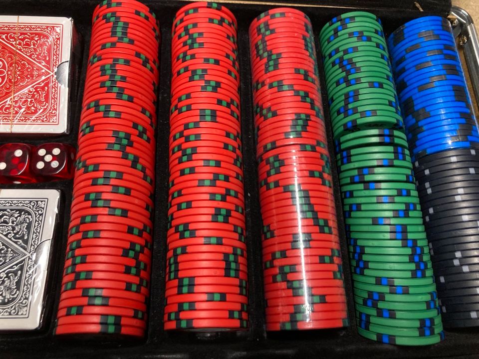 Pokerkoffer - Poker Keramik Chips - Cash Game Chips - 500 Stück in Hückeswagen