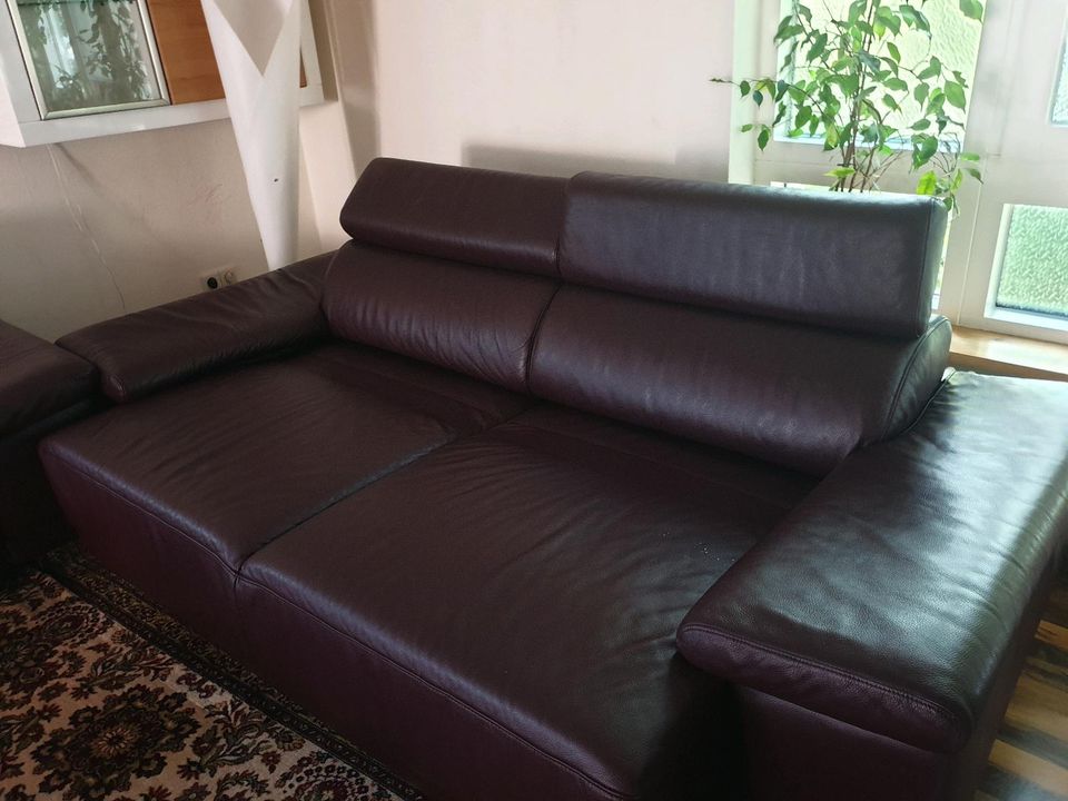 Echtleder Couch Sofa von Höffner in Zossen