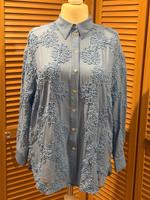 Zero Bluse mit Applikationen, blau, Gr42 Berlin - Treptow Vorschau