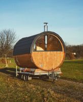 Fasssauna mobile Sauna mieten leihen Vermietung Sachsen - Haselbachtal Vorschau