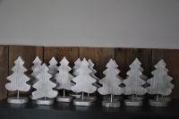 2 x (1 Paar)  Tannenbaum Holz Silber Weihnachten Deko 20 cm Nordrhein-Westfalen - Vreden Vorschau