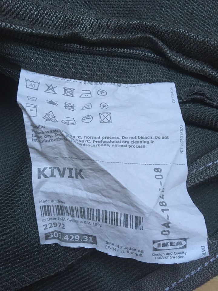 Grauer Bezug für 2er Kivik Sofa Ikea in Witten