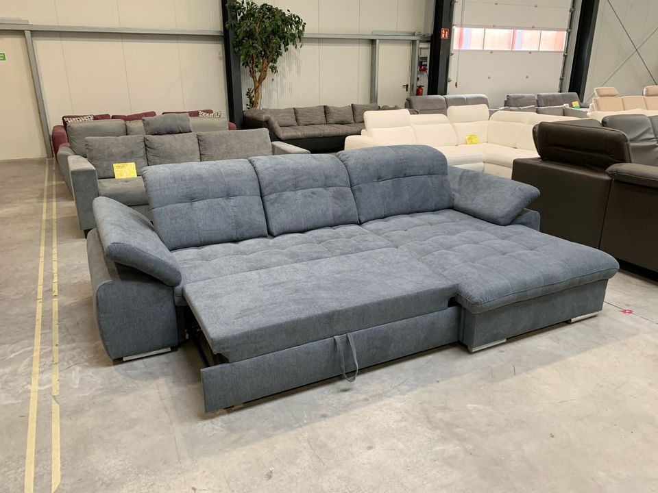 ⭐Polsterecke mit 10 Funktionen - Eckcouch mit Sitztiefenverstellung - Couch mit Schlaffunktion - Sofa mit Kopfverstellung - Ecksofa ● D&D Möbel⭐ in Kamen