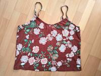 Top Camisole L 40 Sommertop braun bunt Blumen Rosen Bayern - Baiersdorf Vorschau