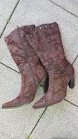 Stiefel High Heels Gr. 39 Leder Bayern - Gilching Vorschau