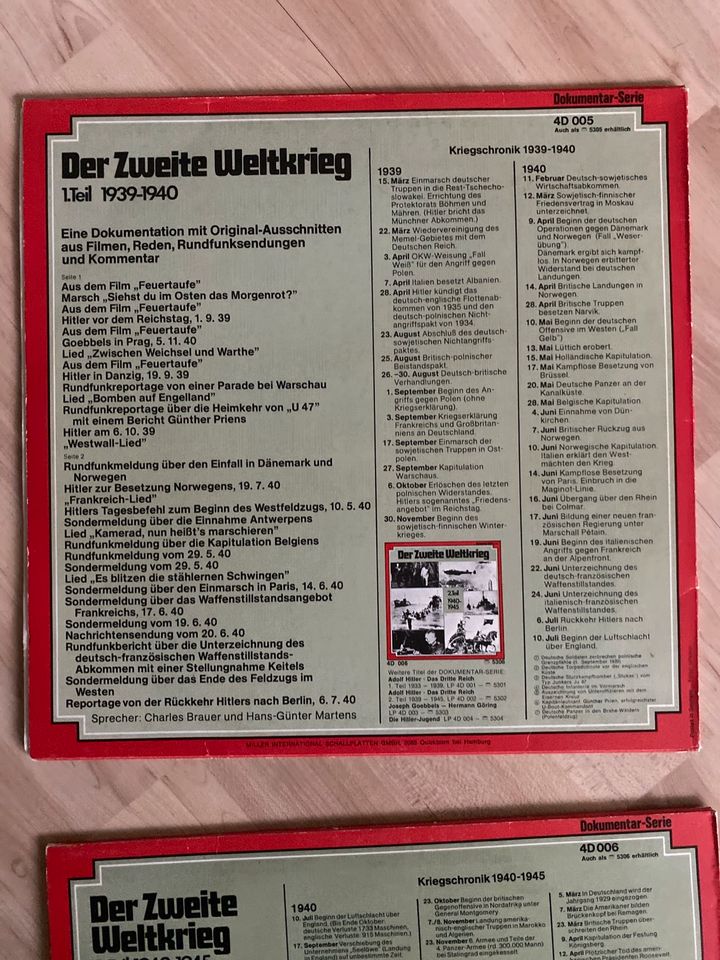 Der zweite Weltkrieg Schallplatten in Nittendorf 