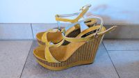 Sandalen Wedge Damen Bronx Größe 38 gelb Gold 70er retro Bayern - Schrobenhausen Vorschau