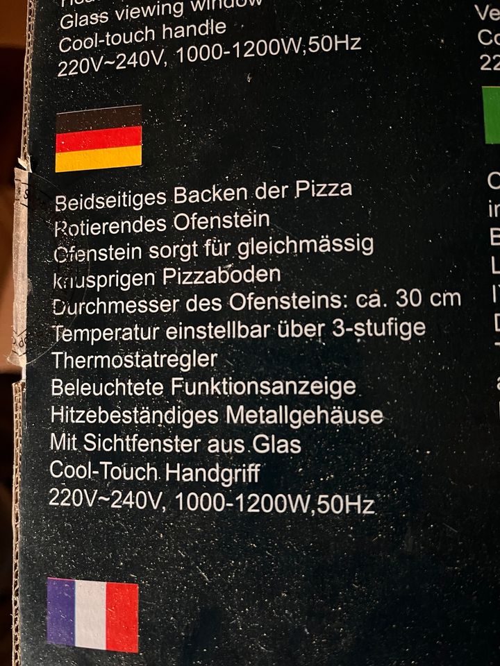 Pizzaofen supportplus Pizza Ofen elektrisch 1200W in Groß Vollstedt