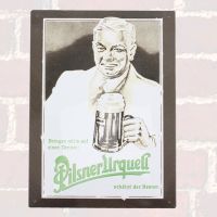 Pilsner Blechschild Pilsener Urquell Bierglas Kneipe Bar Thüringen - Kahla Vorschau