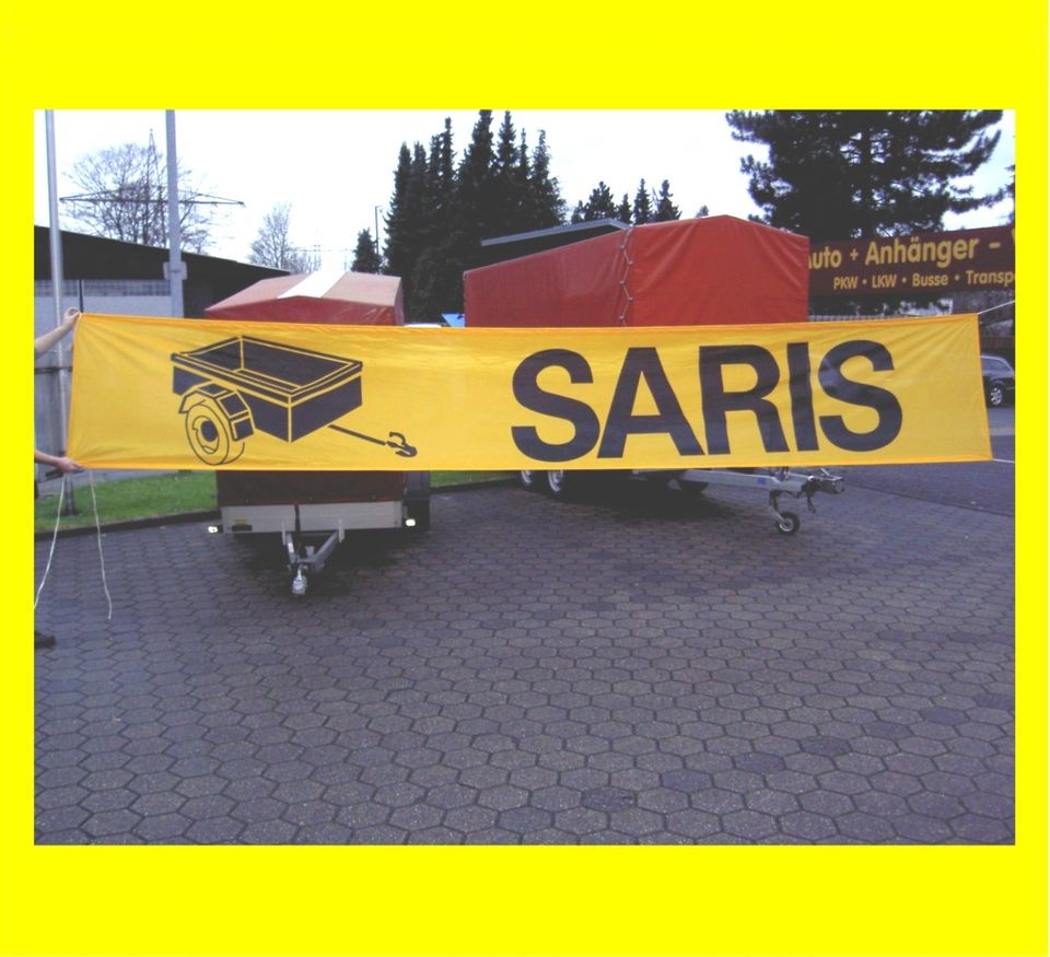 nagelneues Saris Anhänger Spannband Banner 595 x 100 cm in Unna