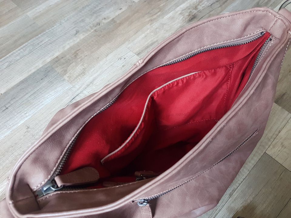 Handtasche Fritzi aus Preußen Rosegold mit rotem Innenfutter TOP in Gelsenkirchen