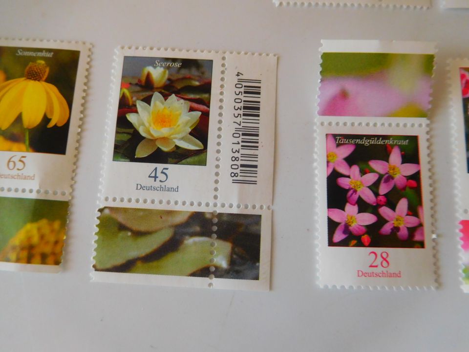 Briefmarken postfrisch Blumenserie in Walsdorf Eifel