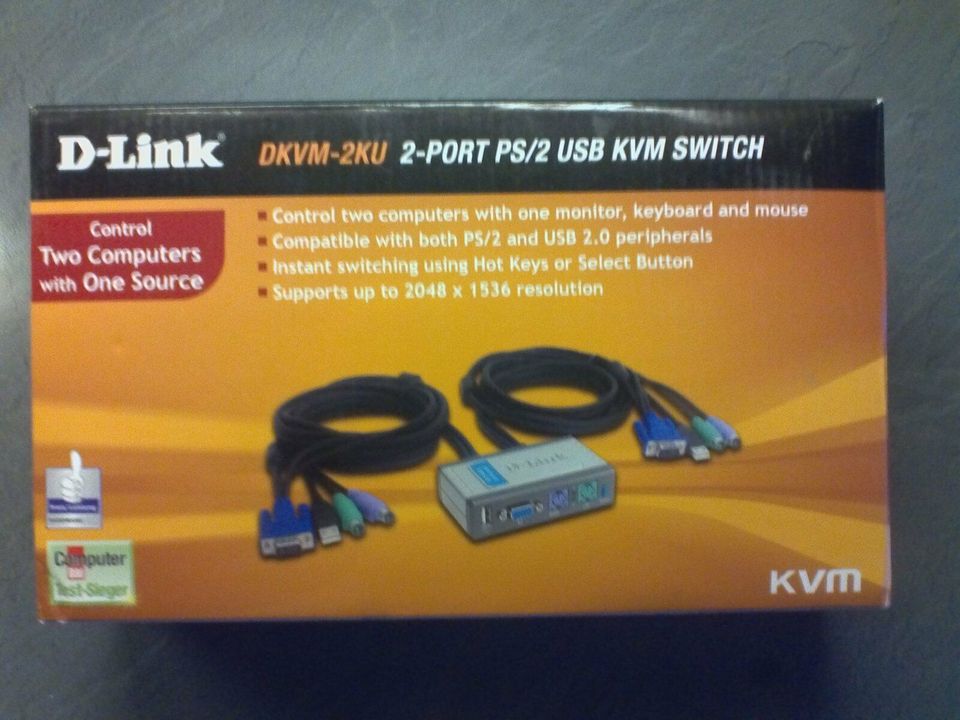 NEU Switch D-Link DKVM-2KU 2-Port PS/2 USB KVM in München