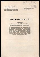 Genralfeldmarschall Göring,Merkblatt Nr.3.Bauwirtschaft,Eisen Bau Niedersachsen - Wolfsburg Vorschau