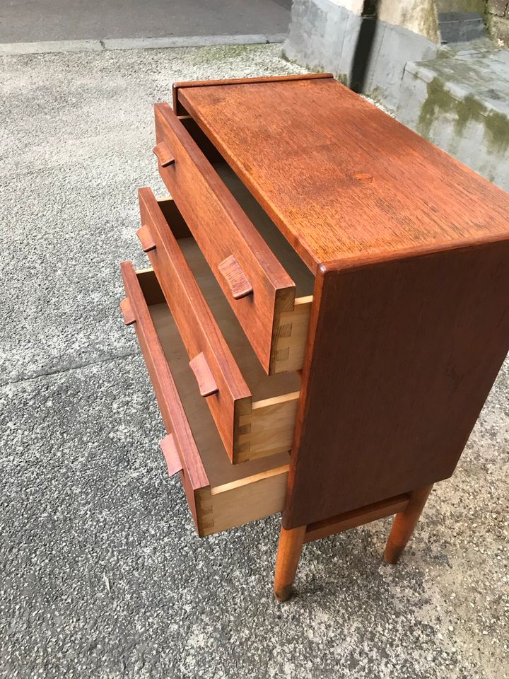 ◤ Kommode Teakholz Vintage Danish Design Schrank Flur Teak Dänisch 50er 60er 70er mid Century Schubladenkommode in Berlin