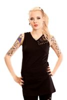 VixxSin Long Shirt Top Tank Gothic Nieten Spitze Netz Gr. L Bayern - Aichach Vorschau