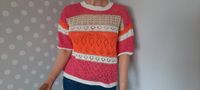 Bunter Häkel Strickpullover oversized pink orange gold Italien M Rheinland-Pfalz - Petersberg Vorschau