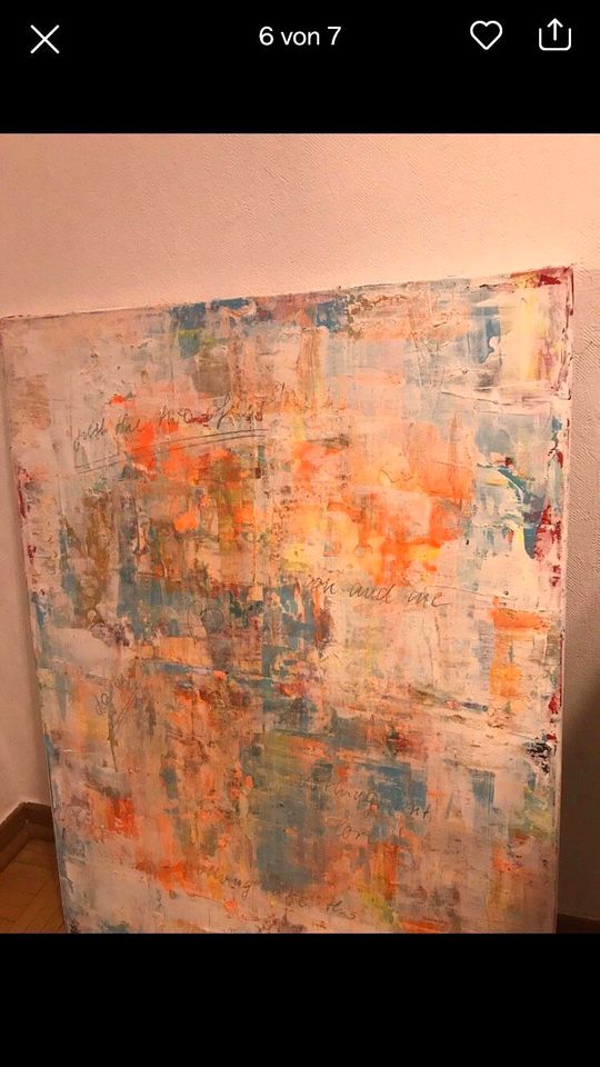 Gemälde Acryl auf Leinwand Kunst abstrakt modern Bild pastell in Düsseldorf