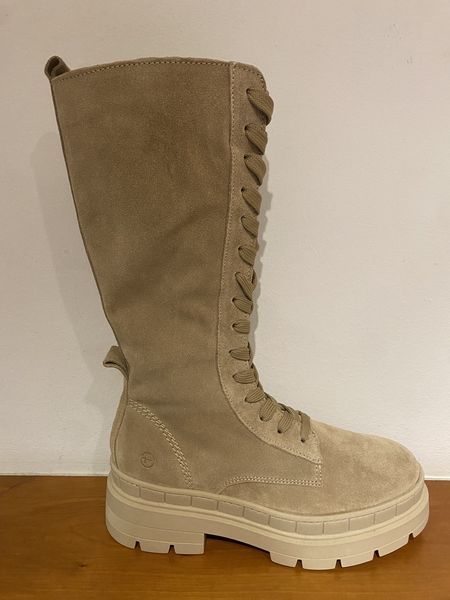 Tamaris Schnürstiefel - variablen Schaft Beige Größe : 38 NEU in Ascheberg