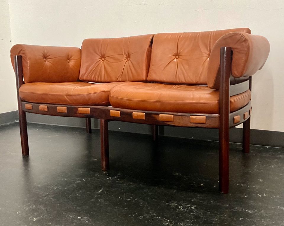 COJA 925 ARNE NORELL 60er Vintage Safari Leder-Sofa MidCentury in Hamburg