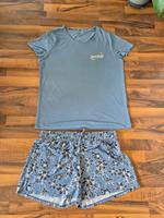 Sommer Schlafanzug Pyjama Shorty Gr. 44/46 blau Düsseldorf - Hassels Vorschau
