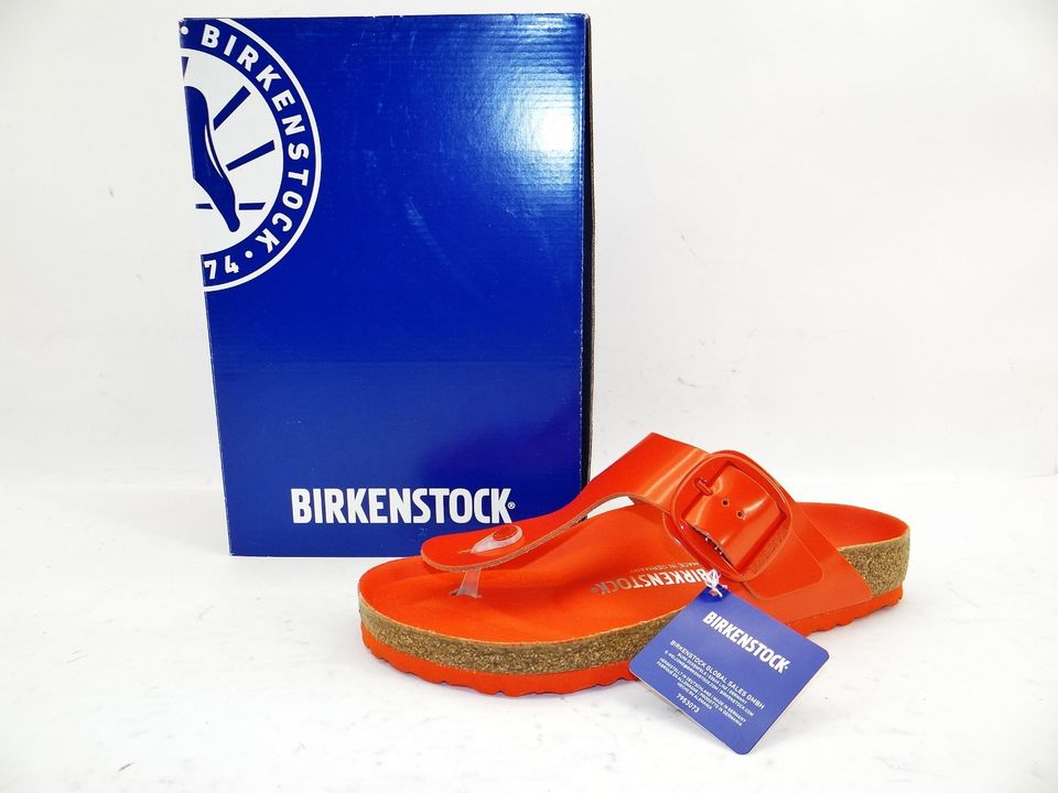 Birkenstock GIZEH BIG BUCKLE Zehentrenner Sandalen Rot Leder  43 in Stadtallendorf