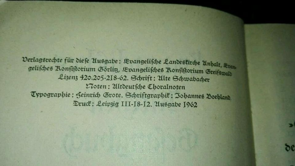 evangelisches Kirchen-Gesangbuch von 1962 in Rosenow