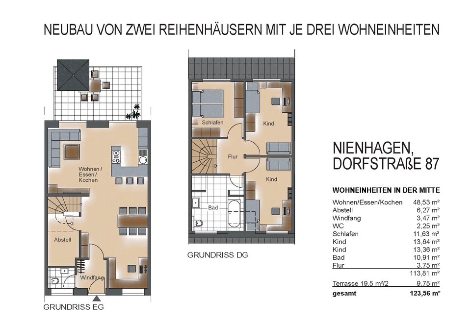 Energieeffizienzklasse A+!! Neubau Reihenmittelhaus in Nienhagen! in Nienhagen