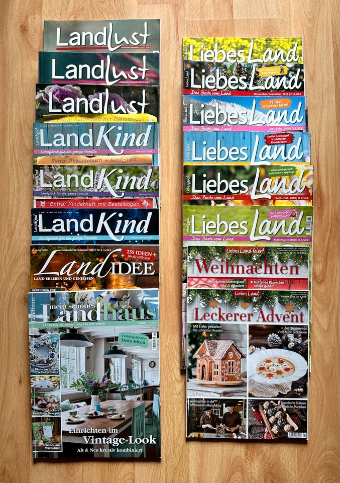 16 Zeitschriften ‚Mein schönes Land/LandLust/LiebesLand/LandKind‘ in Freiburg im Breisgau