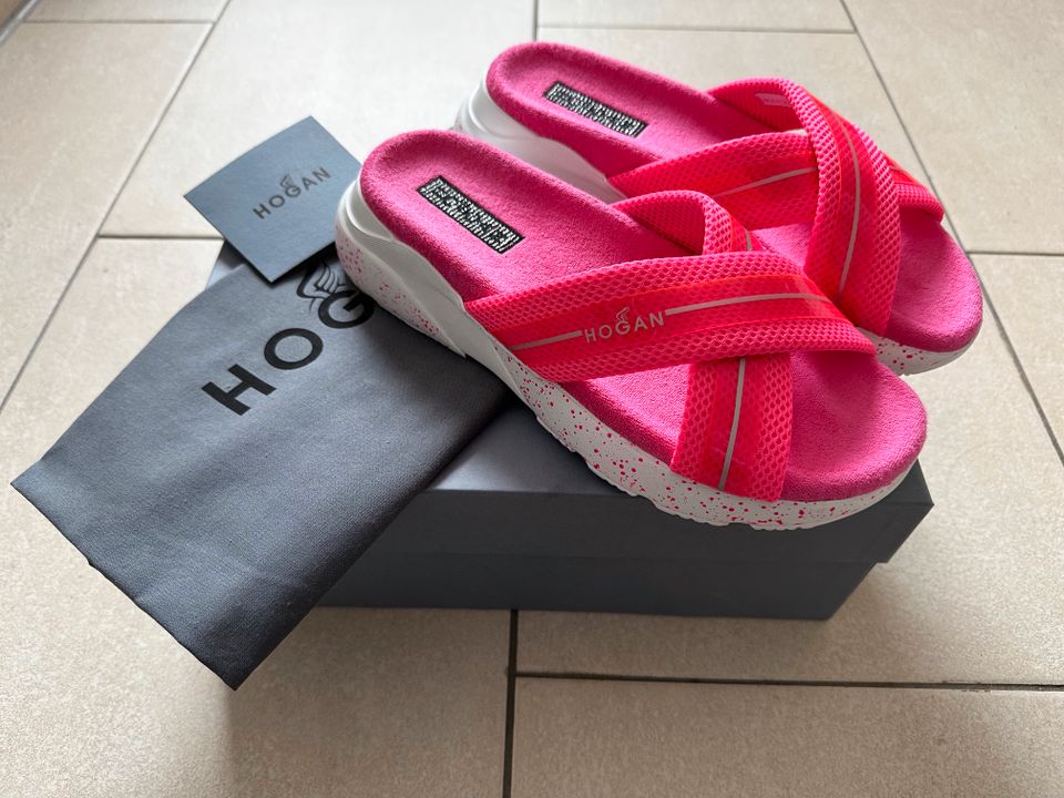 Hogan Damen Schuhe Pantoletten Slides Pink Gr:38,5 Neu in Mönchengladbach