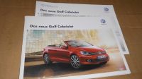 VW Golf Cabrio 2012 Prospekt + Preisliste neuwertig Hessen - Frankenberg (Eder) Vorschau