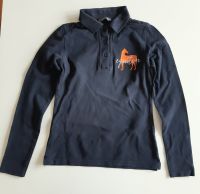 Promodoro Mädchen 146 Polo Shirt Langarm Blau Orange XS Reiten Nordrhein-Westfalen - Arnsberg Vorschau