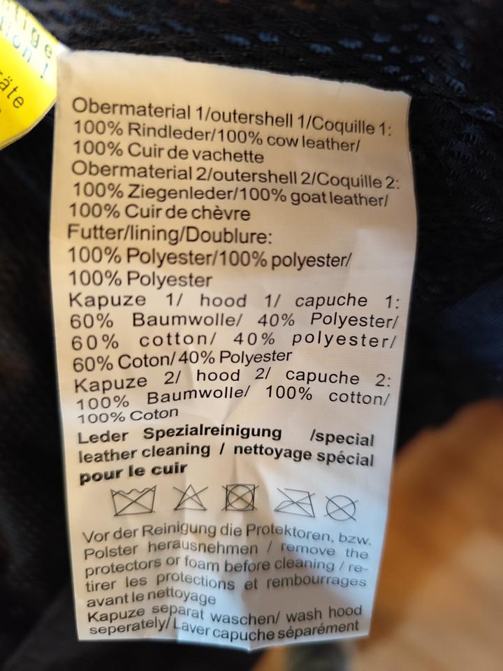 Louis Motorradjacke Echtleder incl. Protektoren - ungetr. Gr. 58 in Westerstetten