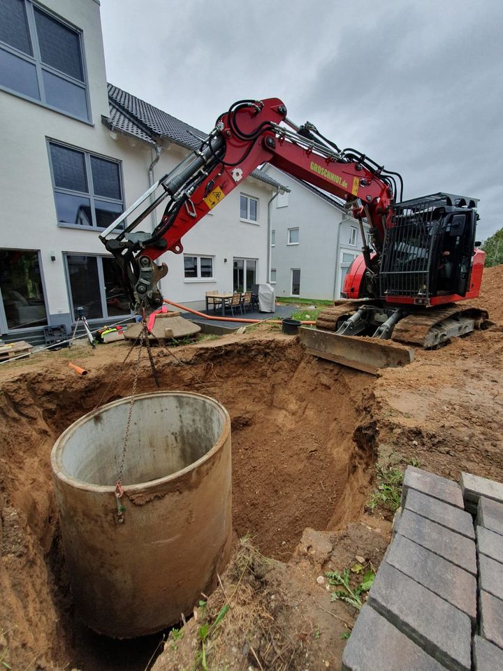 Tiefbauarbeiten, Erdarbeiten, Ausschachtung in Nümbrecht