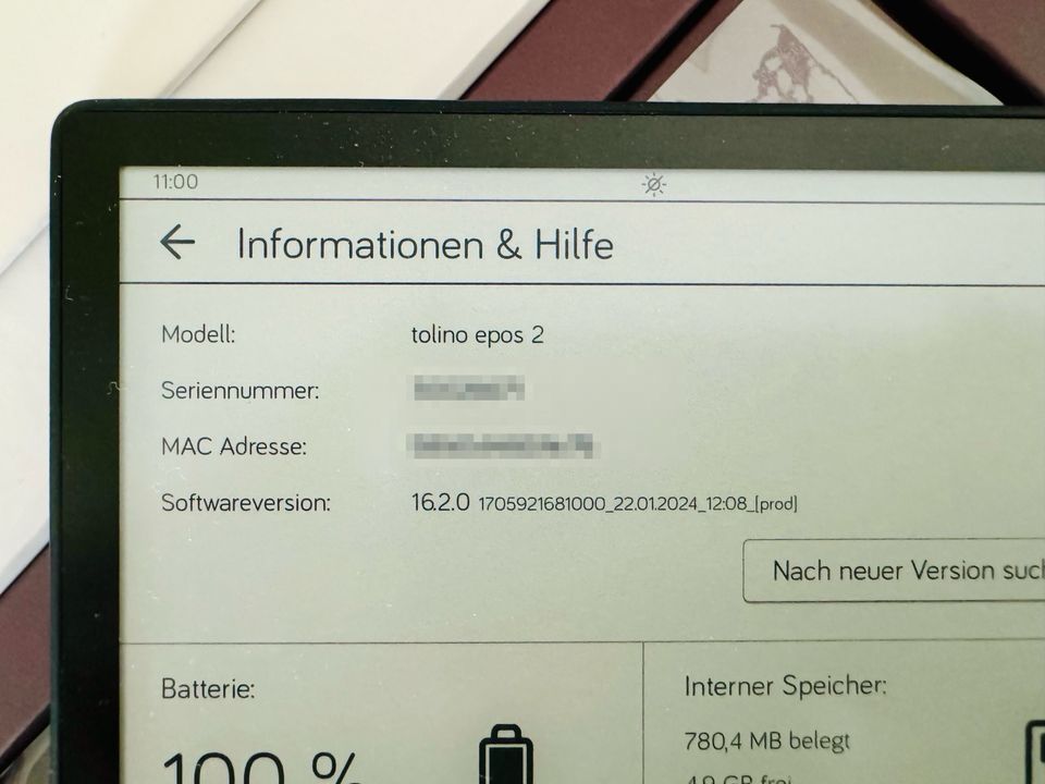 Tolino Epos 2 E-Reader eINK-Display in Hamburg